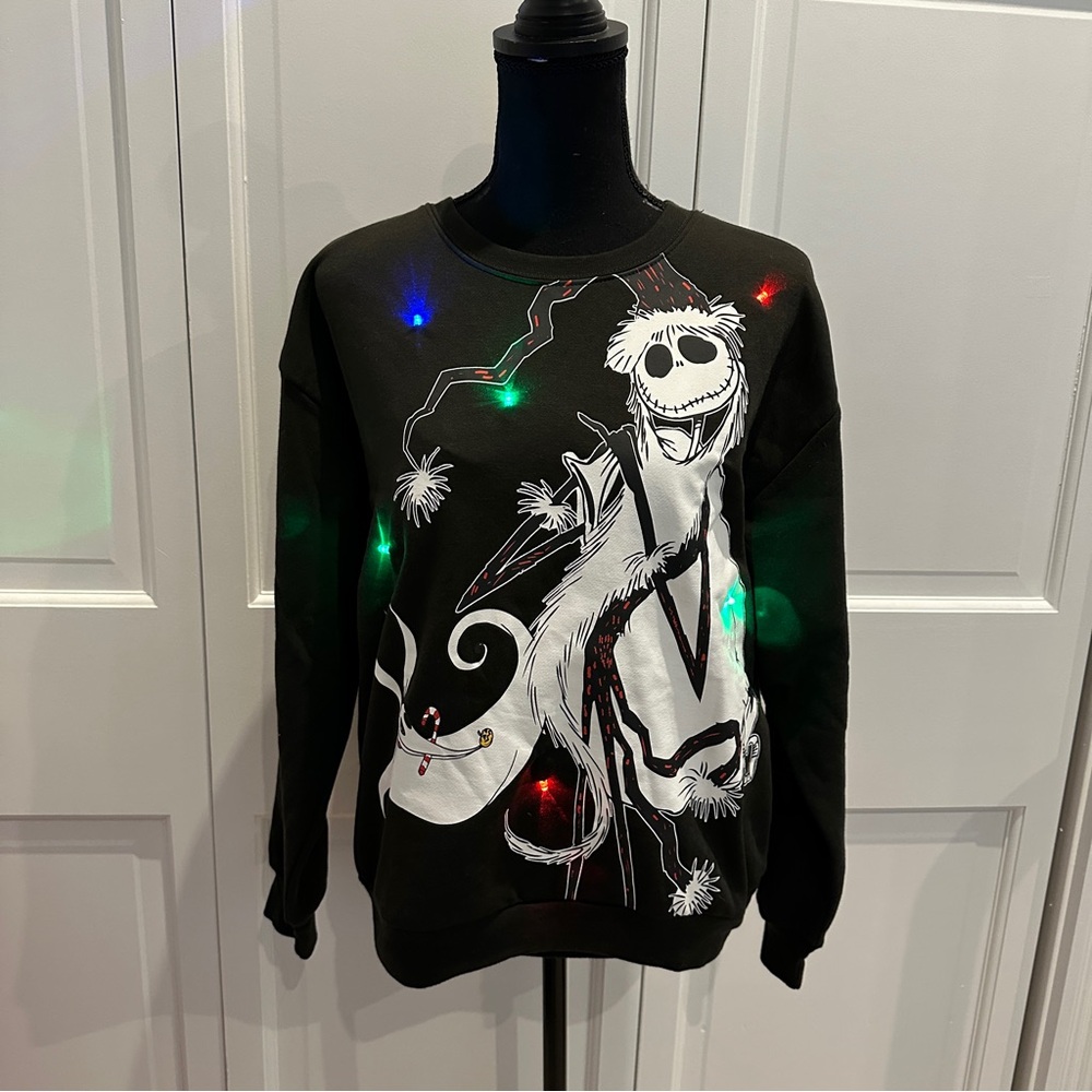 NWOT Nightmare Before Christmas Light Up Sweatshirt